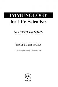 Immunology for life scientists