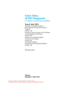 Color Atlas of ENT Diagnosis 4th edition, revised and expanded