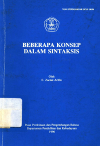 BEBERAPA KONSEP DALAM SINTAKSIS