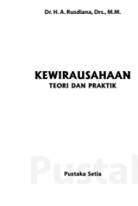 KEWIRAUSAHAAN TEORI DAN PRAKTIK