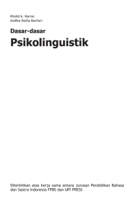 Dasar- dasar Psikolinguistik