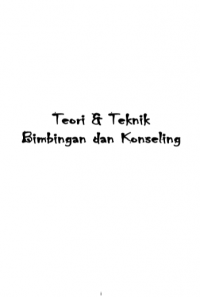 Teori & Teknik Bimbingan Dan Konseling