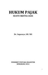 Hukum Pajak Suatu Sketsa Asas