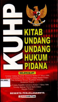 KUHP Kitab Undang - Undang Hukum Pidana