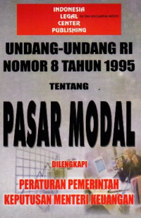 Undang-Undang RI Nomor 8 Tahun 1995 Tentang Pasar Modal